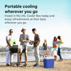 Large Cooler Box - 24 L, Insulated for Hot/Cold Food, Durable & Portable Freezer Box for Picnics, Camping BBQ, Comes with a Carry Handle, 9 Hours Cooling, Locking Lid, Blue