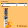 Vitamin C 1000mg & Zinc 15mg Orange Flavour Effervescent Tablets by  (4 Tubes of 20 Tablets)