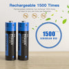 lithium aa battery with Charger,3500mWh High-Capacity AA Rechargeable Battery,Constant 1.5V rechargeable battery aa(4AA Battery+Charger)