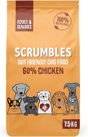 Natural Dry Dog Food, Gluten Free Recipe With Fresh Chicken, For Adults And Senior Breeds, 7.5Kg Bag