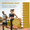 Multivitamin Gold | A-Z Formulation | Wellbeing & Immune Support | Algal Source Vitamin D3 | Vitamins A, B, C, D, E & K | Calcium, Iron, Magnesium, Selenium & Zinc | Vegan (90 Tablets)