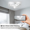 LED Ceiling Light, 36W 3240LM Modern Design Ceiling Lighting, 3 Lights Living Room Ceiling Light Acrylic White Flower Fittings Ceilings for Bedroom, Kitchen, Dining Room 3000K Warm White