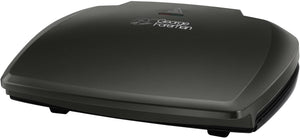 Large Electric Grill [Non stick, Healthy, Griddle, Toastie, Hot plate, Panini, BBQ, Energy saving, Vertical storage, Easy clean, Drip tray, Ready to cook light] Black, 2400W 23440