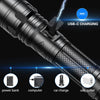 Torches LED Super Bright, Rechargeable LED Torch P70 200000 Lumens Powerful Military Tactical Flashlight Rechargeable Battery Torch for Dog Walking Hiking Emergency Gift