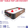 | Air Hockey Table Game, Wooden Portable Table Toys Game for Kids and Adults, 20inches, Brown