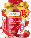 Kids Multivitamin Gummies - 120 Natural Strawberry Flavour (4 Month Supply) | Chewable Kids Multivitamin Chews | Vitamin D3, A, E, C, B6, B12 | No Artificial Colours, Flavours, Preservatives