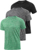 3 Pack Men's Dry Fit T Shirt Moisture Wicking Athletic Tees Exercise Fitness Activewear Short Sleeves Gym Workout Top