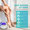 Waxing Kits Wax Warmer Full Kit, Wax Heater Kit with Wax Warmer, 4 * 100g Wax Beads and 30 Pcs Wax Spatulas, Painless at Home Wax Warme Hair Removal Kit Wax Kits