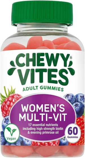 Women | Multivitamin 60 Gummy Vitamins | 17 Essential Nutrients Especially for Women |Including High Strength Biotin & Evening Primrose Oil| Real Fruit Juice | Vegan | 2-a-Day