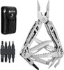 Multi-Tool, 21 in 1 Multitools Pliers with Rope Cutter, Can Opener, Screwdriver, EDC Tools for Camping, Outdoor Activities, Repairing (Shiny)