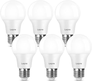 E27 Screw Bulb, Cool White 6500K, 60W Equivalent E27 LED Bulb, 8.5W 806lm Edison Screw Bulb, GLS Energy Saving E27 LED Light Bulbs, Non-dimmable, Pack of 6