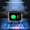 Military Smart Watch for Men - Answer/Make Calls, 2.01" Outdoor Sports Fitness Tracker with 900mAh Battery/Flashlight/Compass/Heart Rate/SpO2/Sleep, 150+ Sports Smartwatch for Android iOS