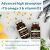 Advanced Omega-3 Wild Fish Oil & Vitamin D3, 1-a-Day 60 Servings, EPA DHA Fatty Acids, Triglyceride Form, Fast-Acting rTG, Ultra Pure, Natural Lemon Flavour,by Igennus