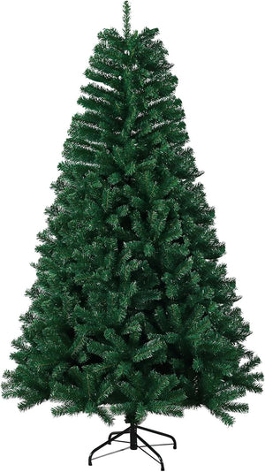 5ft Premium Christmas Tree 580 Branch Tips Green Xmas Trees Bushy Artificial Christmas Tree Pine Tree with Metal Stand Easy to Assemble Realistic Spruce Branches Christmas Tree for Indoor and Outdoor