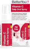 Vitamin C Daily Oral Spray, Pill-free Vitamin C Supplement, 120mg of Fruit-sourced Vitamin C, 1-month Supply, Made in the UK, Natural Cherry and Blueberry