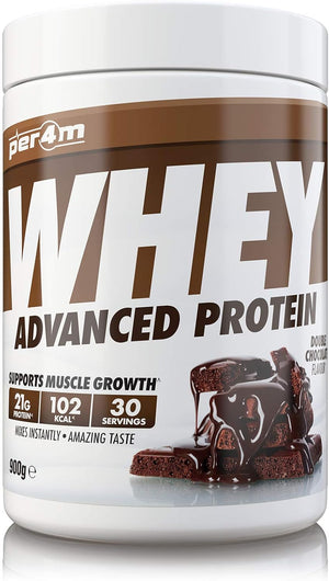 Protein Whey Powder | 30 Servings of High Protein Shake with Amino Acids | for Optimal Nutrition When Training | Low Sugar Gym Supplements (Double Chocolate, 900g)