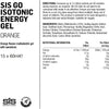 GO Isotonic Energy Gels, Running Gels with 22g Carbohydrates, Low Sugar, Orange Flavour, 60ml Per Serving (15 Pack)