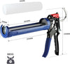 Sealant Caulking Gun, 9:1 & 18:1 Adjustable Thrust Ratio, for Applying 290-310 ml Cartridge Caulks, Sealants, Silicones, Adhesives