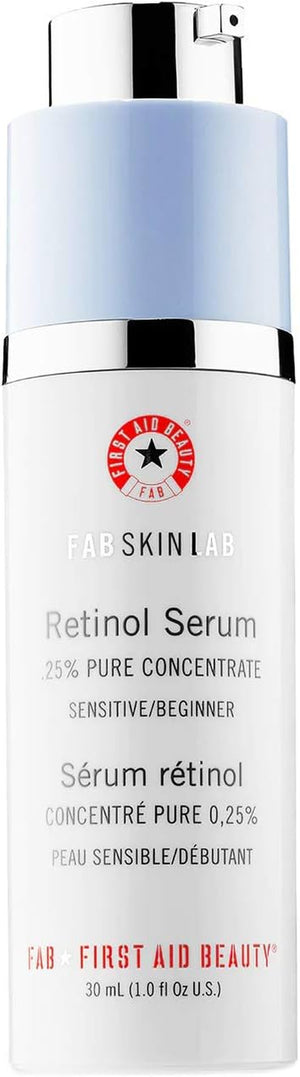 FAB Skin Lab Retinol Serum .25% Pure Concentrate, Anti-Ageing Serum for Sensitive Skin – 28.3 g