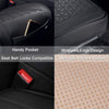 1 Pair Luxury PU Leather Front Car Seat Covers for Seat Bottoms, Universal Fit 90% of Cars, Triangle Quilting Design, 53 × 52 cm (Black)