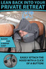 AIR Inflatable Travel Pillow for Airplane - Hooded Neck Pillow for Travel - Inflatable Travel Neck Pillow - Plane Pillow - Neck Cushion - Flight Pillow - Travel Neck Pillows - Grey