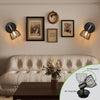 Wall Lights for Bedrooms - Black Wall Lights for Living Room Rotatable - Wall Lamp Industrial Wall Lighting Fixtures E14 - Bedside Wall Lights Indoor Wall Sconce Lights 2 Pieces