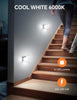 Night Light Plug in Wall, with Dusk to Dawn Photocell Sensor, 6000K Cool White, Brightness Adjustable, 1W LED Night Light for Kids, Bedroom, Hallway, Stairs, 2 Pack