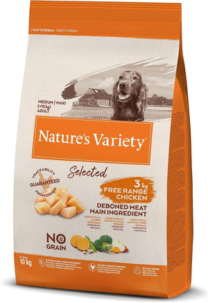 Selected Complete Dry Food for Medium & Maxi Dogs with Free Range Chicken - 10 Kg