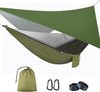 Camping Hammock with Mosquito Net 114x54 inch Outdoor Hammocks with Large Tarp for Waterproof Lightweight Portable Hammock Tent 440 LBS Load Capacity for Hiking Backpacking Picnic Courtyard