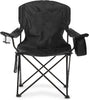 Comfortable, Heavy Duty, Portable Camping Chair with 4-Can Cooler, Side Pocket, Cup Holder, and Carry Bag, Collapsible for Camping, Fishing, Beach, and Backpacking