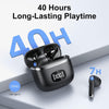 Wireless Earbuds - Bluetooth 5.3 Headphones with 4 ENC Noise Cancelling Mics - HiFi Stereo Deep Bass - 40 Hour Playtime In Ear Earphones - USB C Charging - Perfect for Sports, Work, and Leisure