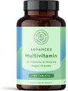 Multivitamins & Minerals - 180 Vegan Multivitamin Tablets for Men and Women - 26 Essential Active Vitamins & Minerals with Vitamin D, B12, VIT C, Magnesium and Zinc - Made in The UK -