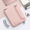 9-11 Inch Tablet Sleeve Bag, Fits iPad Air 5/4th 10.9, iPad Pro 11 Inch, iPad 9/8th 10.2, iPad 10th 10.9, Tab S8/S9 11",Waterproof Polyester Bag with Double Pockets,Retractable Handle, Pink