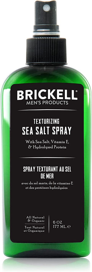 Brickell Men's Texturizing Sea Salt Spray for Men, Natural & Organic, Alcohol-Free, Lifts and Texturizes Hair for a Beach or Surfer Hair Style, 177 ml