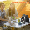 Solar-Powered Camping Fan with LED Lantern,10400mAh Rechargeable Battery Operated Portable,Timer,Phone Charging and Eco-Friendly Fan,for Camping,Fishing, Power Outage,Hurricane,Travel