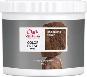 Wella Professional Color Fresh Mask, Temporary Hair Color Refresh Treatment, Semi-Permanent Hair Dye, Hair Gloss Treatment, Chocolate Touch, 500 ml