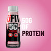 High 50g Protein Shake, No Added Sugar, Low in Fat, Strawberry Flavour Ready to Drink, Pack of 8 x 500 ml (Packaging May Vary)