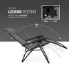 Gravity Chairs 2 Pack - Adjustable Reclining Zero Gravity Lounger for Garden & Patio - Foldable Lightweight Chairs with Ergonomic Support - Durable Textilene Fabric & Non-Slip Feet-DarkGrey 2pk