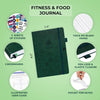 Fitness & Food Journal – Nutrition & Workout Planner for Women & Men – Diet & Gym Exercise Log Book with Calendars, Diet & Training Trackers - Undated, A5 Size, Hardcover (Forest Green)