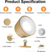 Battery Operated Wall Lights 2 Pack Wood Grain, Rechargeable Wall Lights Indoor, Wall Lamp with Remote, 3 Color Temperatures & 13 RGB & Dimmable Magnetic 360° Rechargeable Wall Sconces