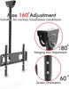 Swiveled Arm TV Ceiling Stand,TV Ceiling Mount Bracket for 32-70 inch Plasma/LCD/LED Screen,Tilt Range 5°to-15°,Max Weight 50Kg VESA 600×400