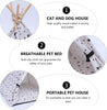 Cat Teepee Dog Tent Pet Teepee-Portable Dog Tent with Cushion Cat Dog Washable Breathable Tent Small and Medium Pet Products for Outdoor Indoor Pet Tent Puppy Bed