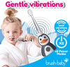 WildOnes Kids Electric Rechargeable Toothbrush Penguin, 1 Handle, 3 Brush Head, USB Charging Cable, for Ages 0-10 (Penguin)