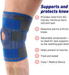 Knee Support Brace Stabilised Open Patella - For Knee Pain Arthritis, Joint Pain, Meniscus Tear, Ligament Injuries, Running - Adjustable Compression Knee Support Patella Knee Strap