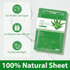 Pack of 10 Aloe Vera Face Masks Skincare Soothing and Hydrating Face Masks Moisturizing Beauty Facial Mask Daily Care Sheet Mask for Acne Sun Care and Claming