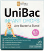 Unified Bacteria: UniBac Newborn / Baby / Infant Probiotics 0-3 years | Lactobacillus rhamnosus GG & HN001™ | 1.5Bn CFU Probiotic Drops - 28 Servings