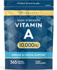 Vitamin A Tablets 10000 IU | 365 Count (1 Year Supply) | Vitamin A as Retinol Acetate | High Strength | Vegan and Vegatarian | by