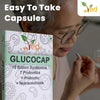 Glucocap Complex Probiotics and Prebiotics Complex - 10 Billion CFU - 20 Live Bacterial Cultures - 28 Probiotic Complex Capsules for Female & Male - Lactobacillus Plantarum 28 days Supply.