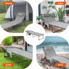 Oversize Padded Sun Lounger Garden 5-Position Adjustable Backrest 78.7x26.7in Folding Sun Loungers for Heavy People Sun Bed with Pillow Lounge Chair for Camping Patio Pool Indoor Outdoor