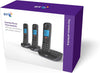 Essential Cordless Landline House Phone, Nuisance Call Blocker, Call Block button, Answer Machine, Trio Handset Pack